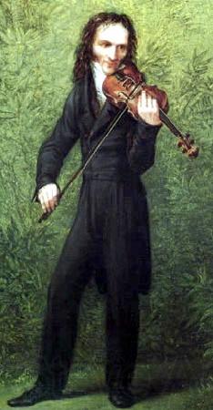 Georg Friedrich Kersting Portrait of Niccolo Paganini Norge oil painting art
